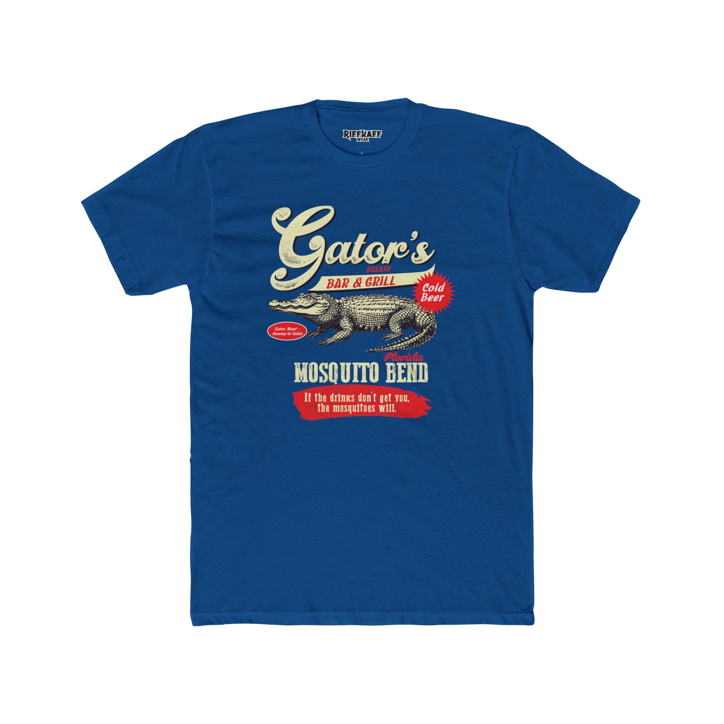 Gator's Bar & Grill Humor Tee - Unisex Cotton Crew Shirt - Riff Raff Wear