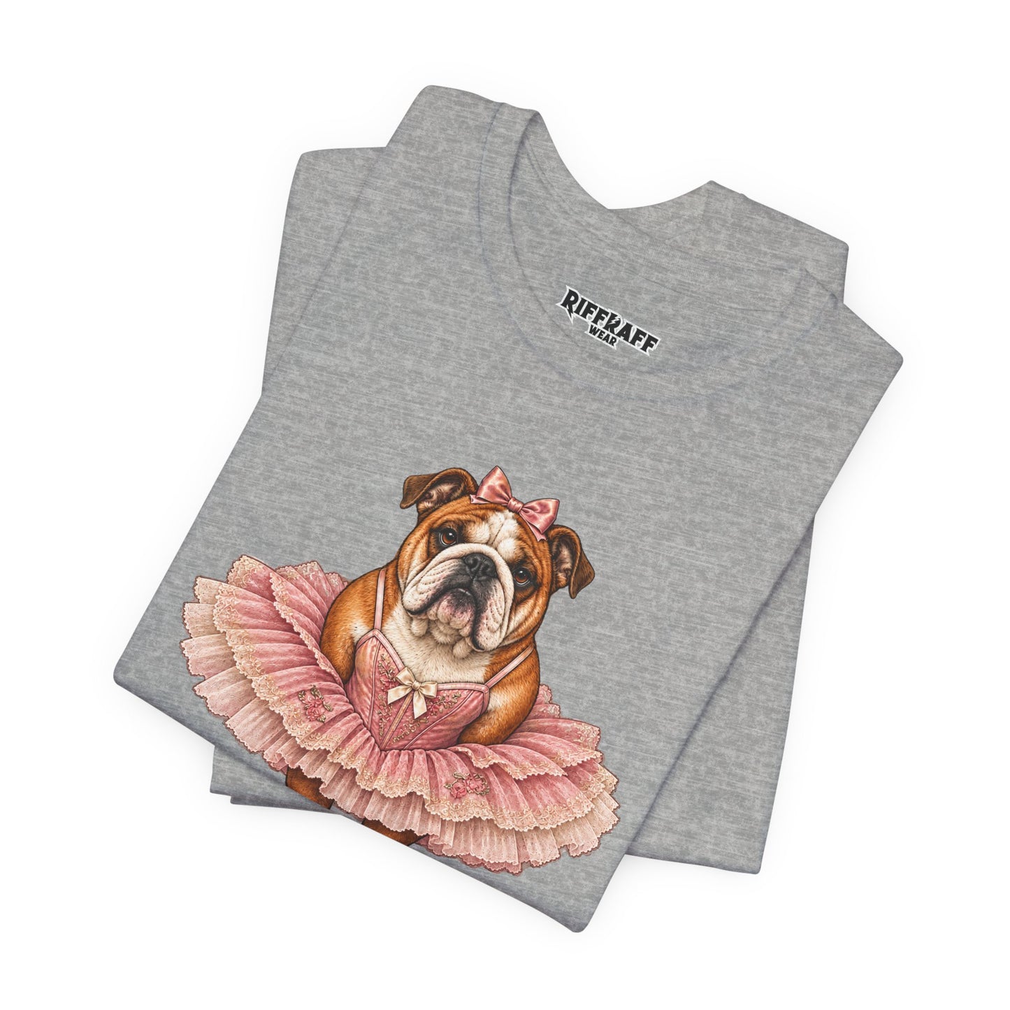 Bulldog Ballerina T-Shirt 'Torta' Cute Dog Graphic Tee