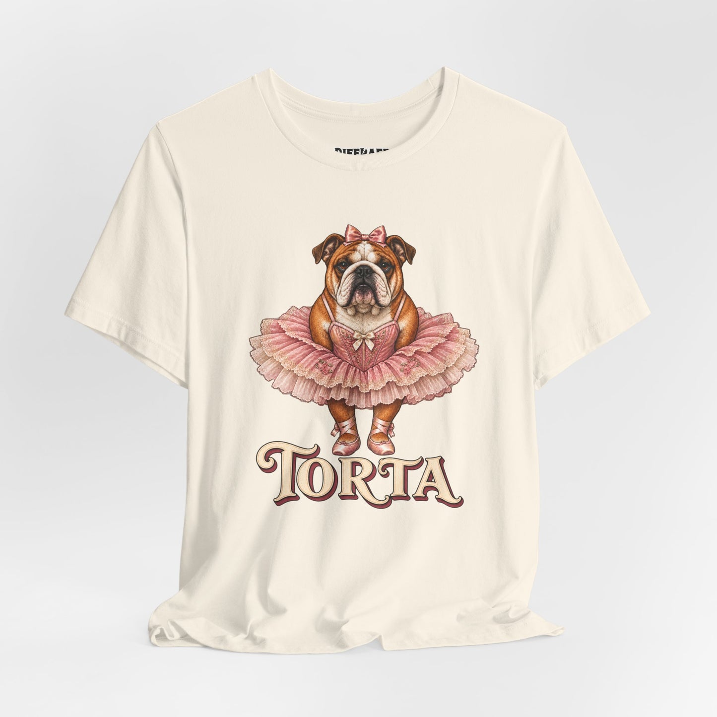 Bulldog Ballerina T-Shirt 'Torta' Cute Dog Graphic Tee