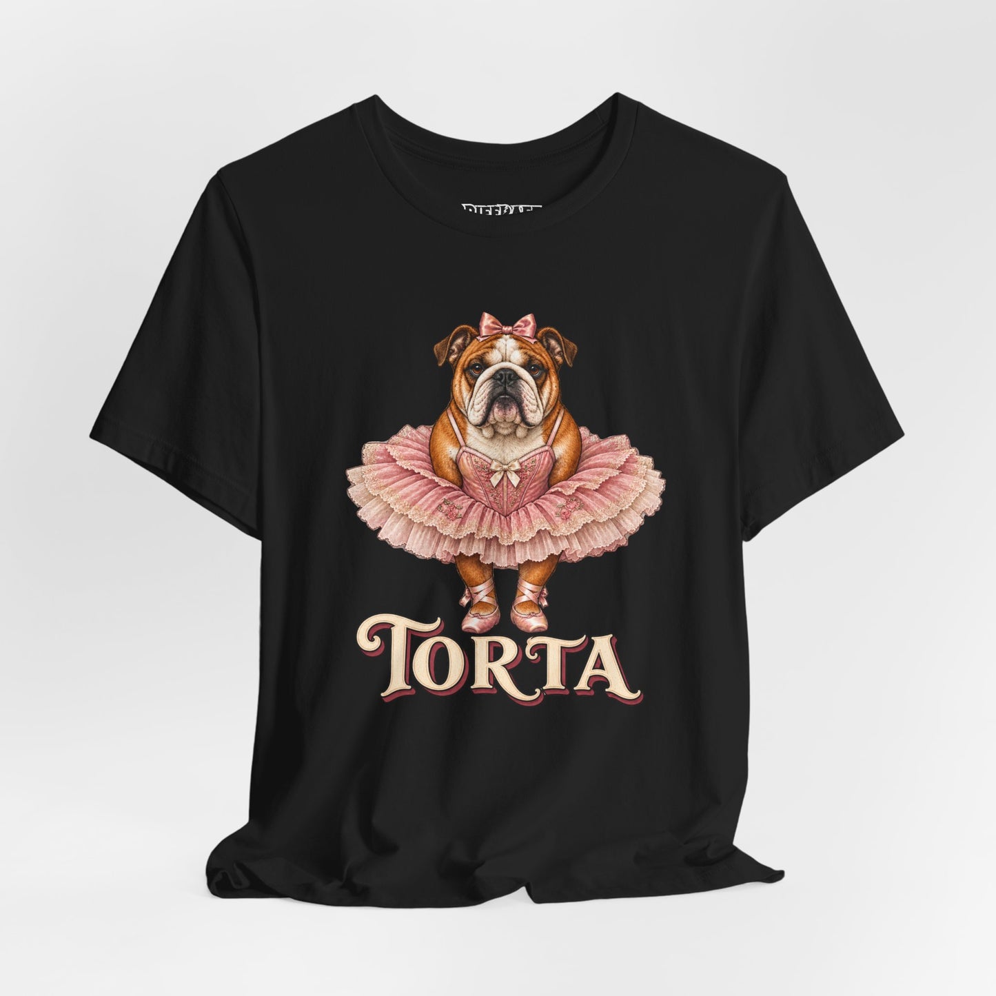 Bulldog Ballerina T-Shirt 'Torta' Cute Dog Graphic Tee