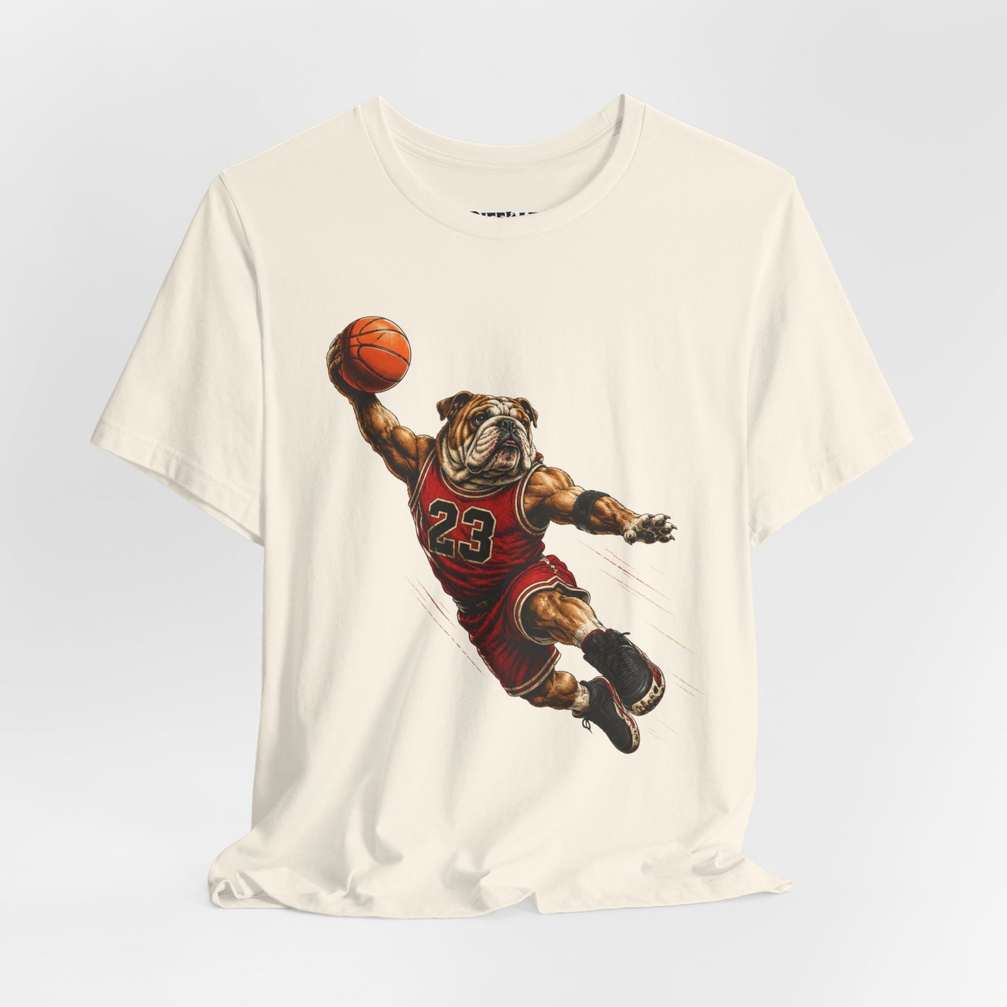 Bulldog Dunk Basketball T‑Shirt, Retro #23 Slam Dunk Graphic Tee