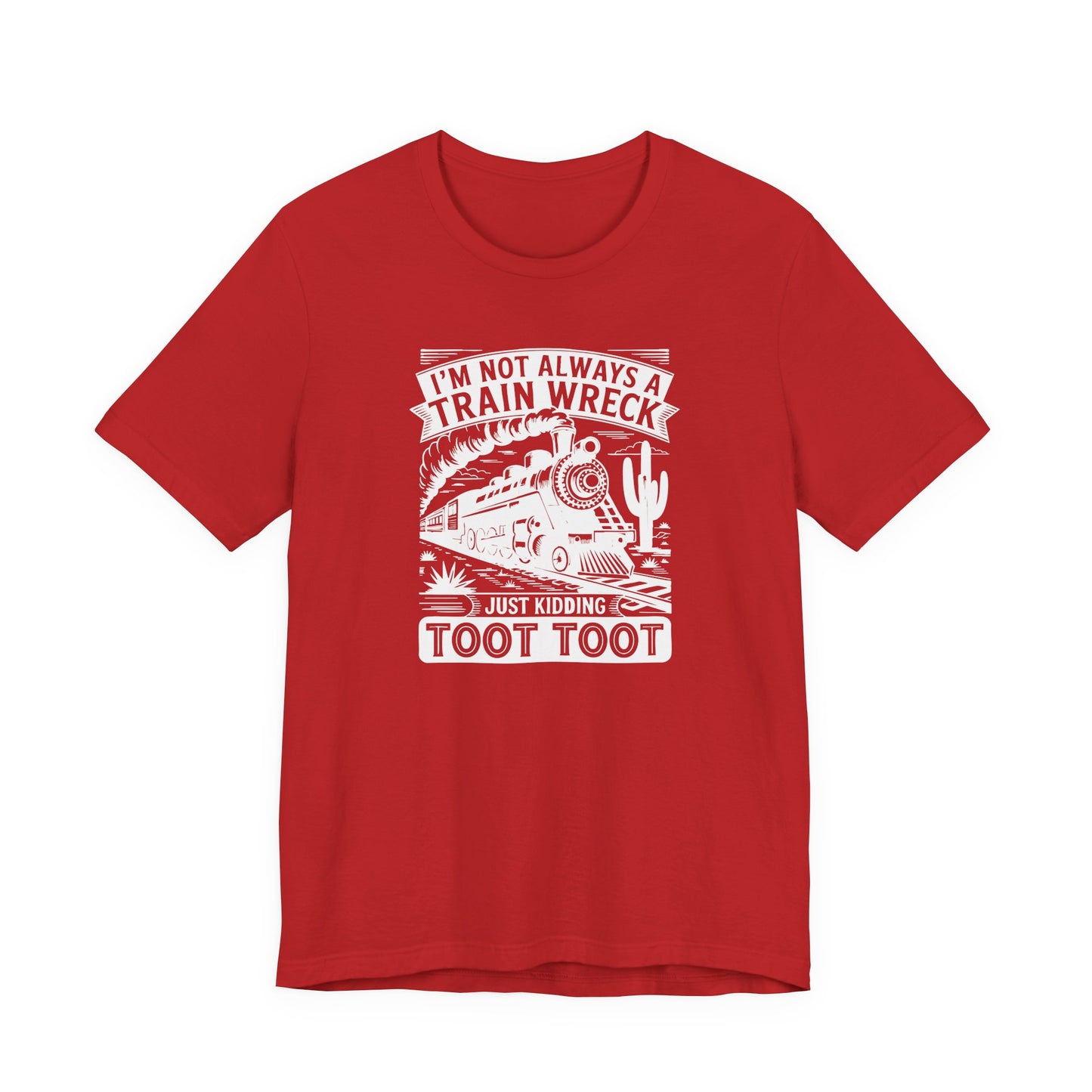 Funny Train Wreck Unisex Tee, Humorous Gift, Casual Wear, Graphic Tee, Birthday Gift, Train Lover Shirt - Riff Raff Wear