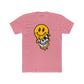 Trendy Graphic Tee: Melting Smile Skull Design - Unisex Cotton Crew Shirt, Casual Wear, Streetwear