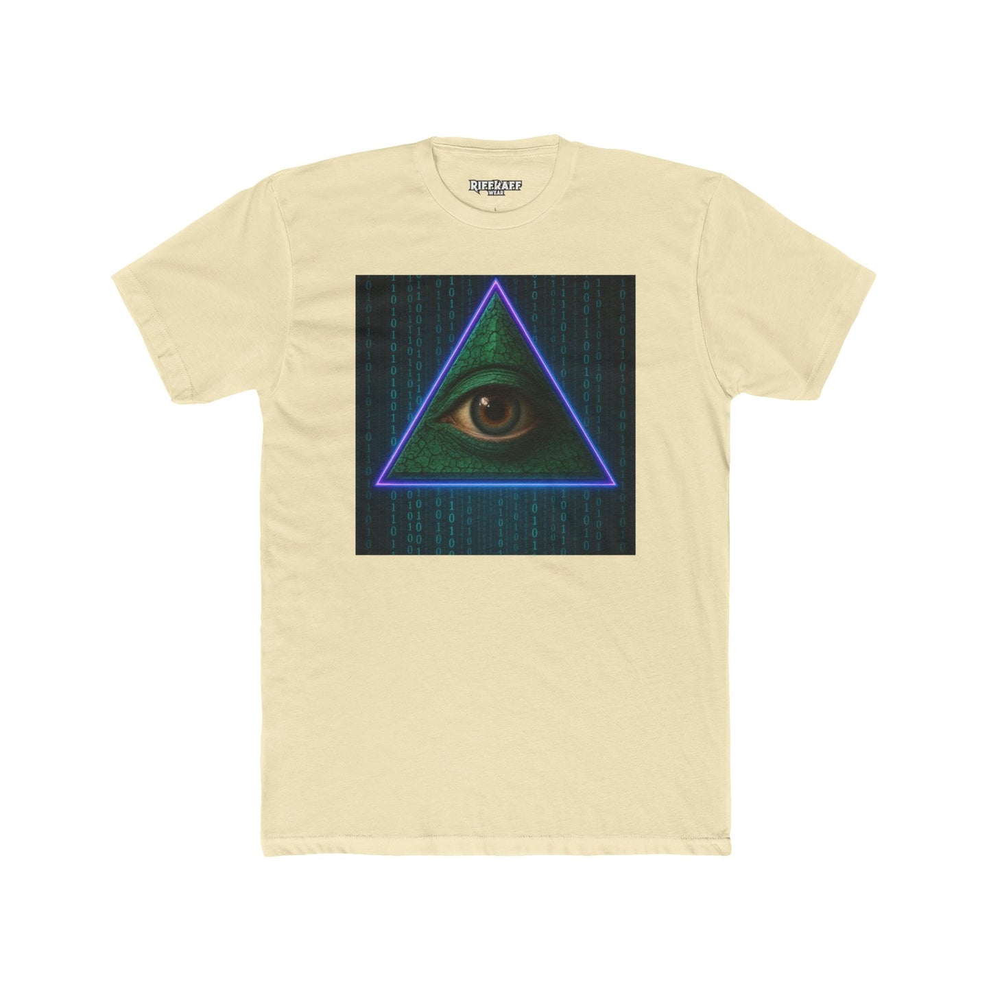 Mystical Eye Unisex Cotton Crew Tee - Retro Cyber Design - Riff Raff Wear