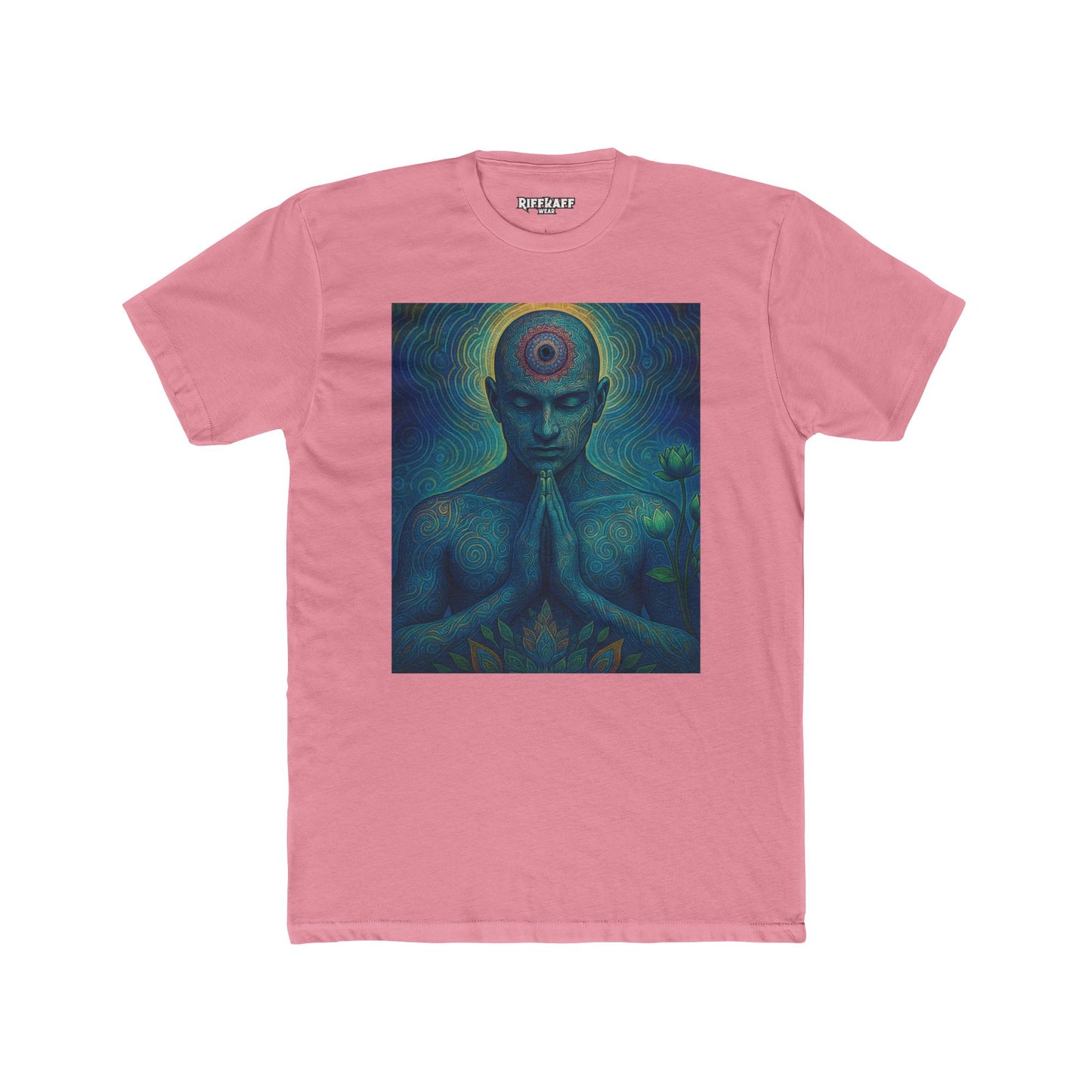Meditative Unisex Cotton Crew Tee  Zen Art Design - Riff Raff Wear