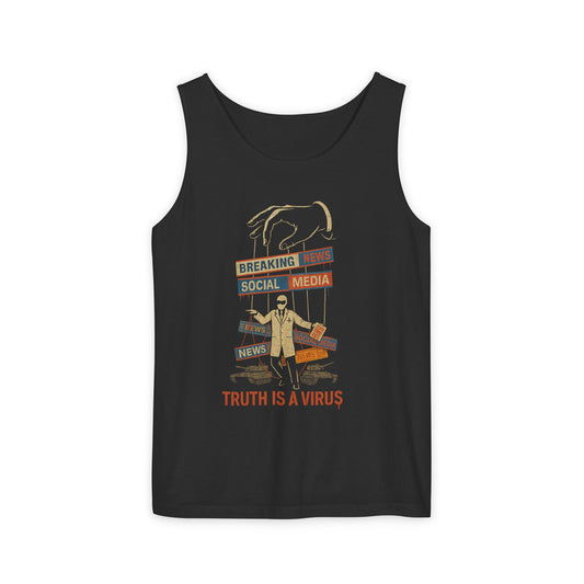 Graphic Unisex Tank Top - 'Truth is a Virus' - Riff Raff Wear