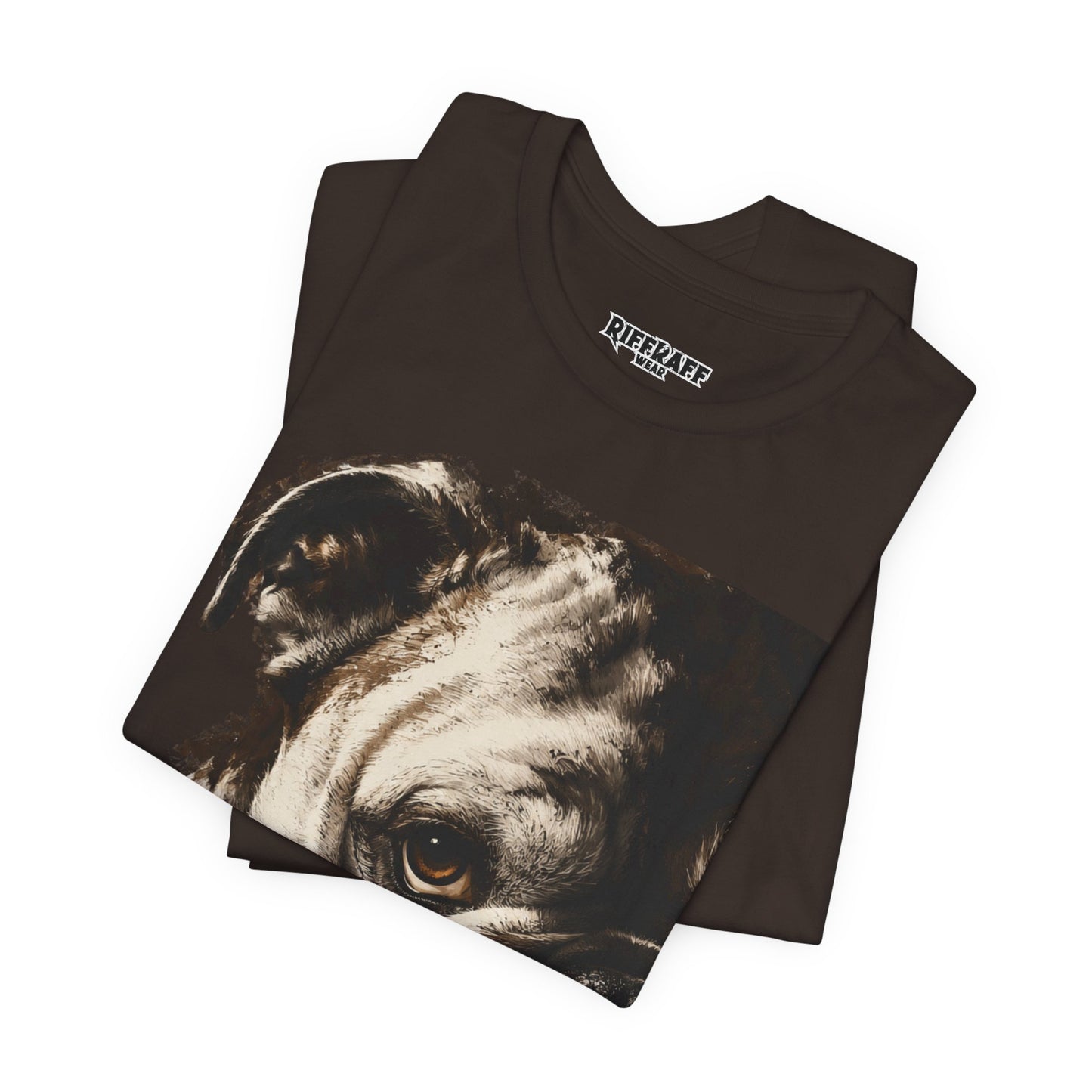 Bulldog Portrait T-Shirt Vintage Sepia Dog Graphic Tee