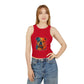 Colorful Bulldog Print Micro Rib Racer Tank Top - Riff Raff Wear
