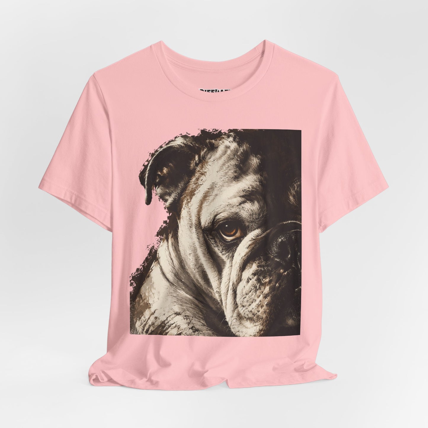Bulldog Portrait T-Shirt Vintage Sepia Dog Graphic Tee