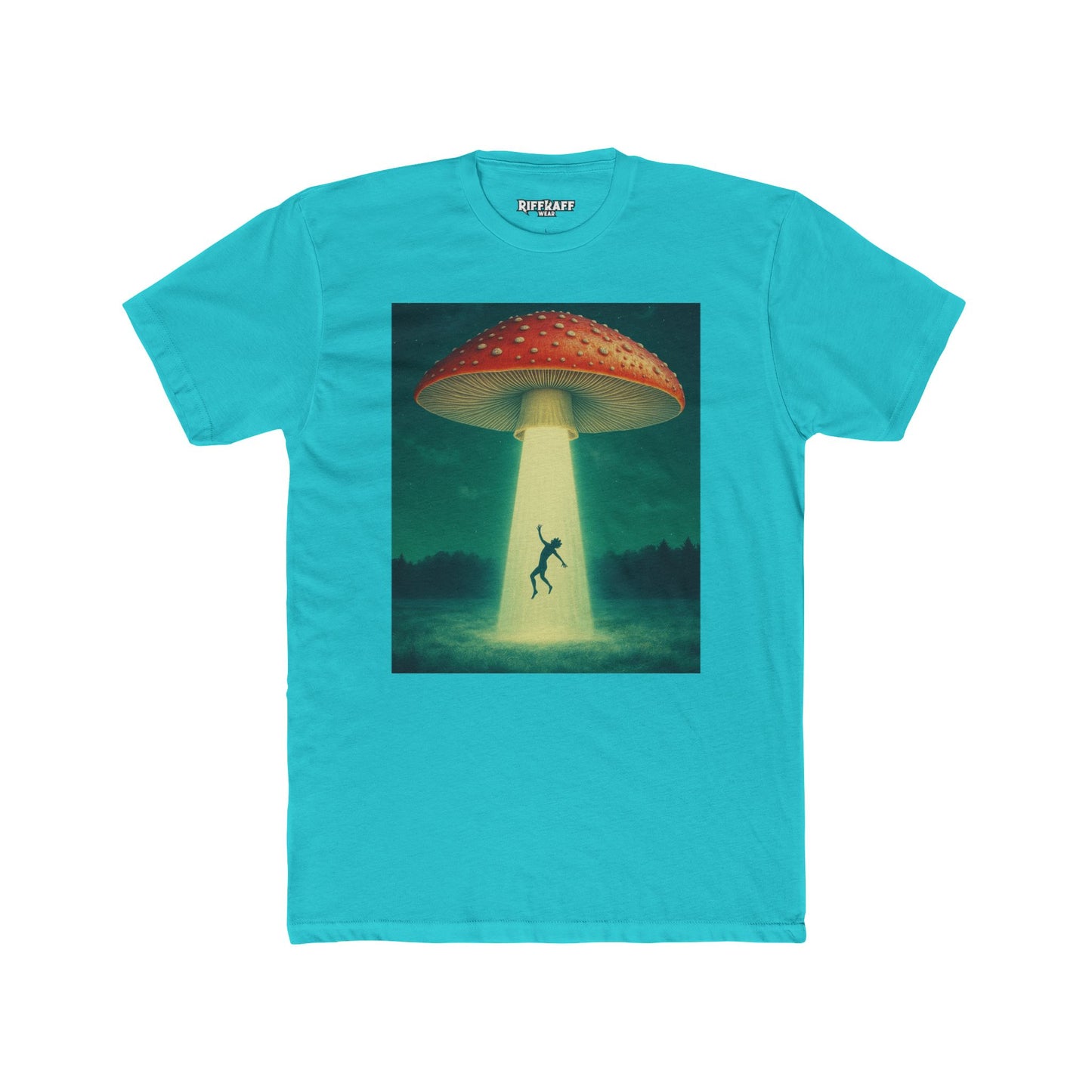 Mystical UFO  Unisex Cotton Crew Tee, Alien Shirt  - Riff Raff Wear