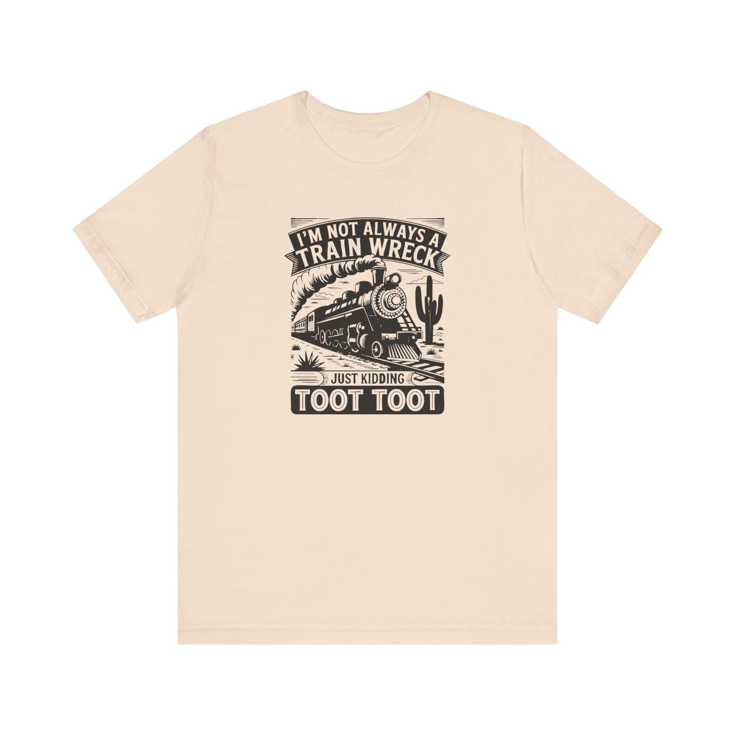 Funny Train Wreck Unisex Tee, Humorous Gift, Casual Wear, Graphic Tee, Birthday Gift, Train Lover Shirt - Riff Raff Wear