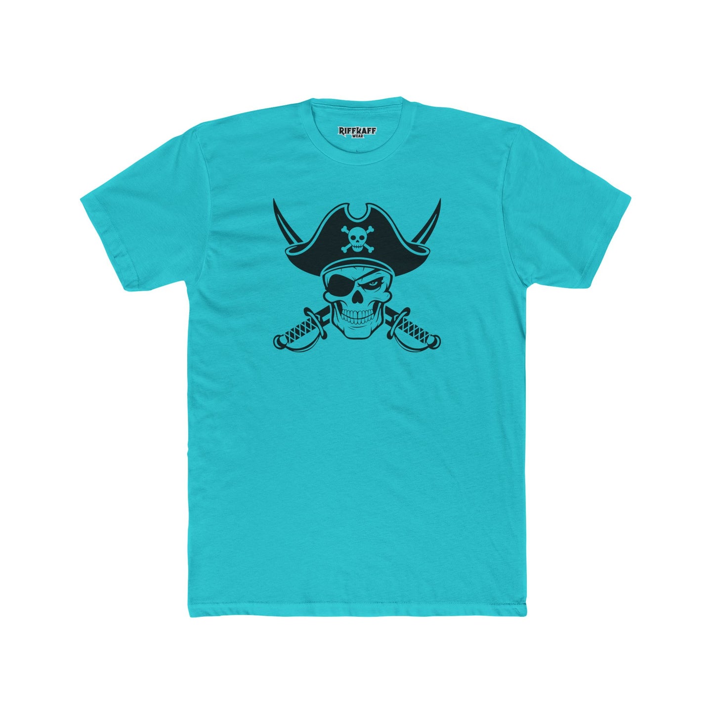 Pirate Skull Unisex Cotton Crew Tee - Perfect for Nautical Enthusiasts and Halloween - Riff Raff Wear