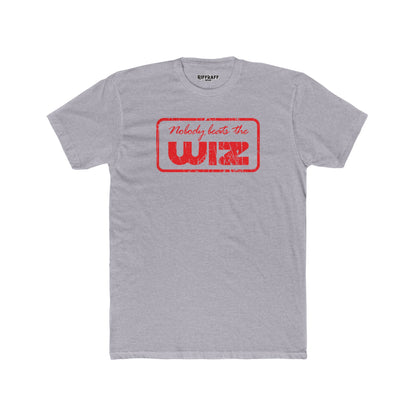Nobody Beats The Wiz Unisex Cotton Crew Tee - Retro Retail T-Shirt - Riff Raff Wear