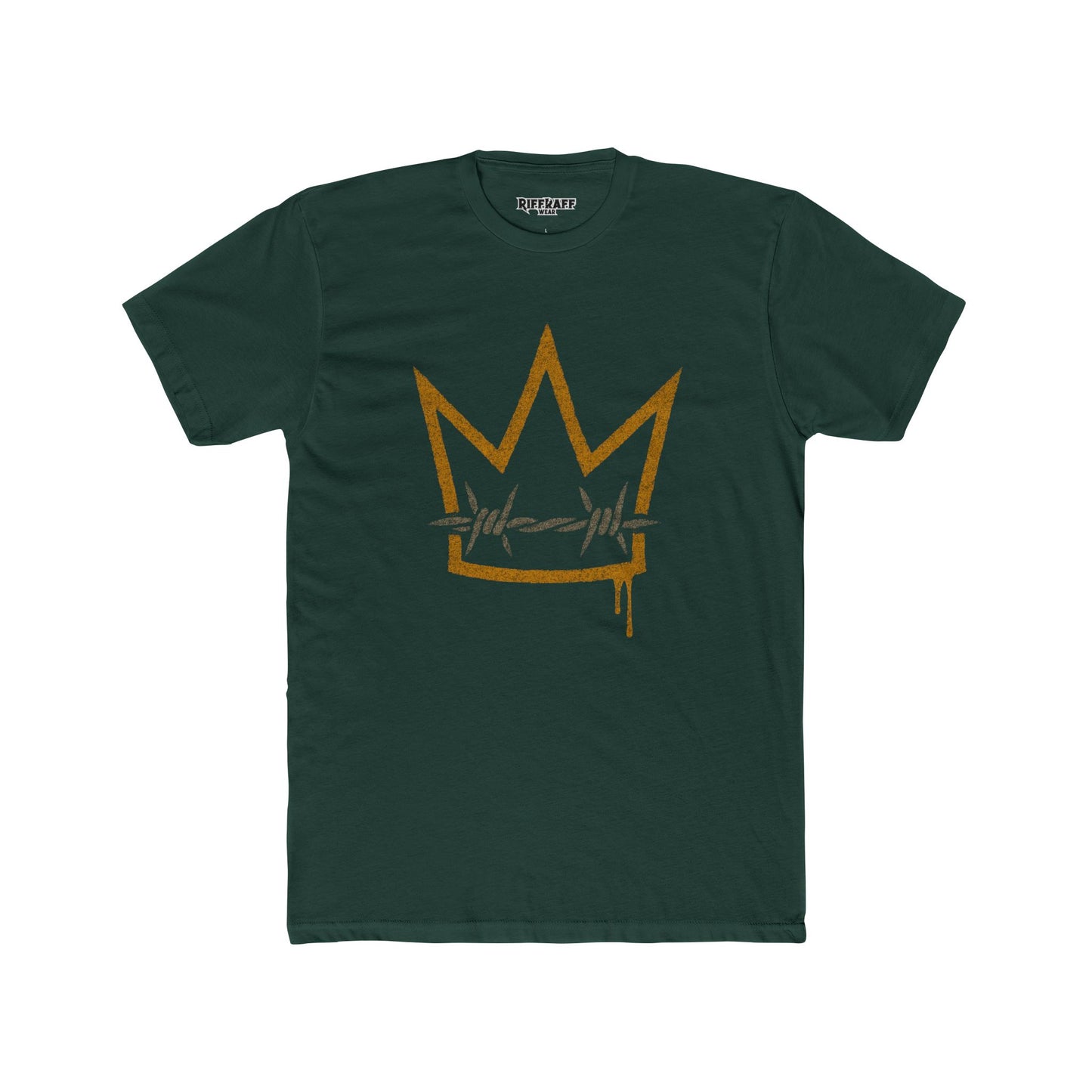 Crown Barbed Wire Unisex Cotton Crew Tee Casual Streetwear  - Riff Raff Wear