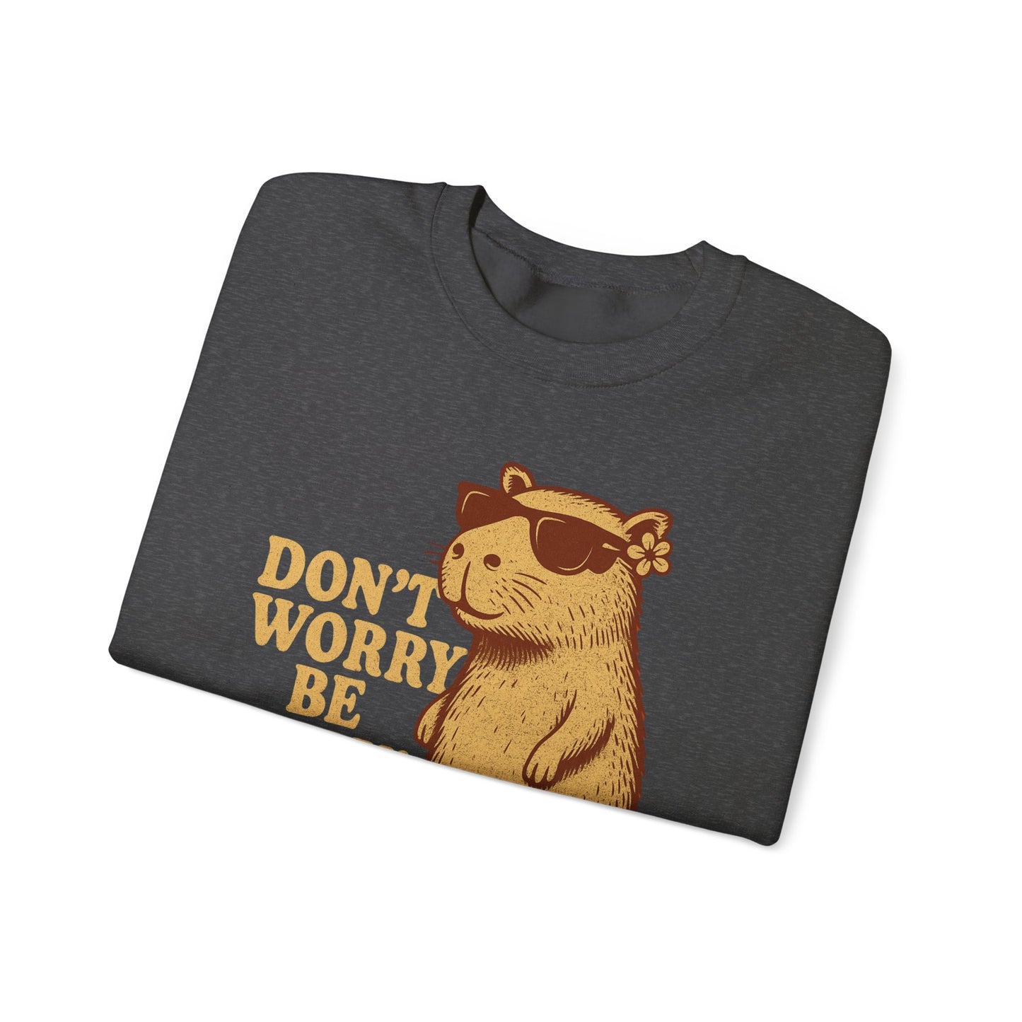 Don't Worry Be Capy! - Unisex Heavy Blend Crewneck Sweatshirt - Riff Raff Wear
