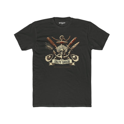 Salty Shuck Seafood Truck Crew Tee | Vintage Inspired Unisex Cotton T-Shirt - Riff Raff Underground