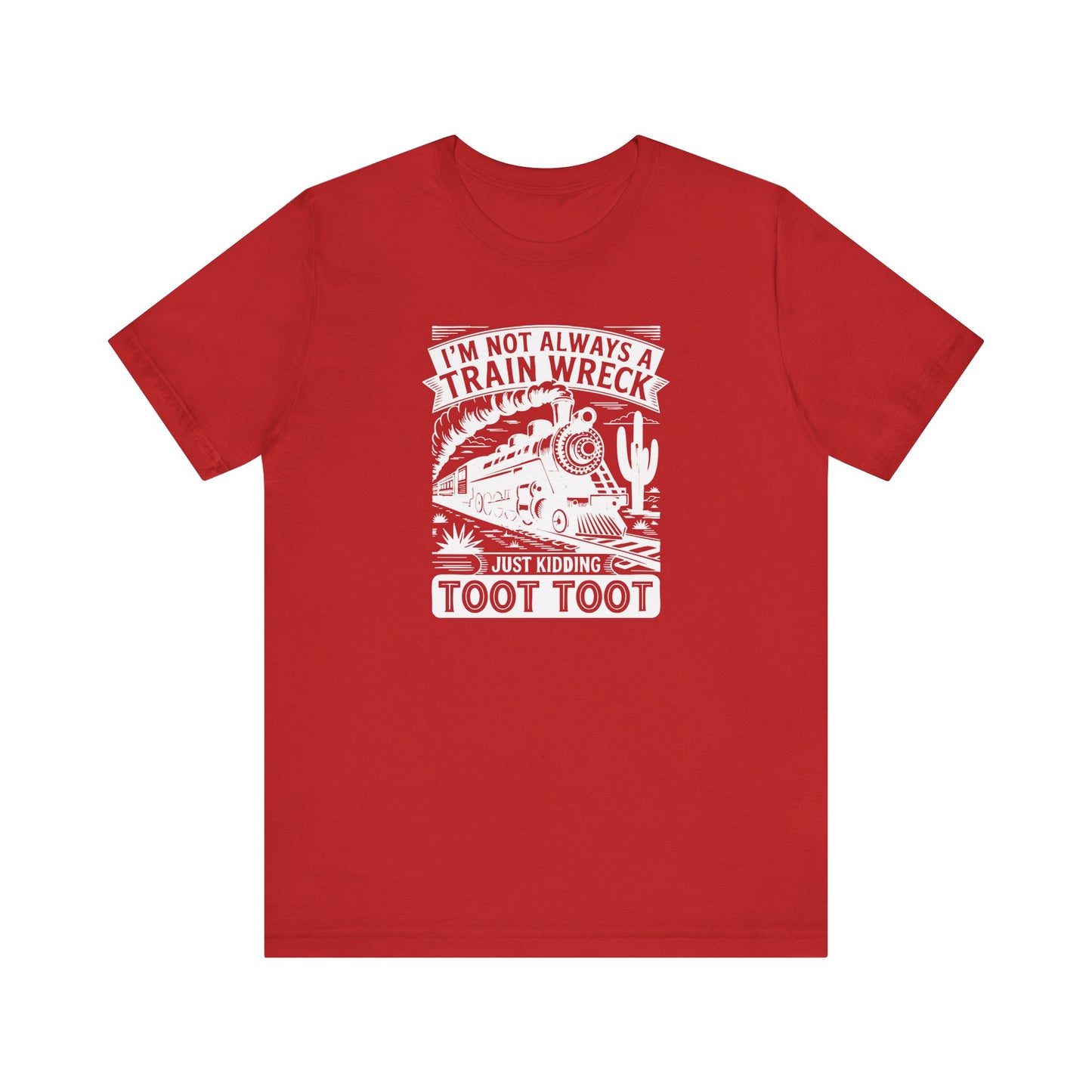 Funny Train Wreck Unisex Tee, Humorous Gift, Casual Wear, Graphic Tee, Birthday Gift, Train Lover Shirt - Riff Raff Wear