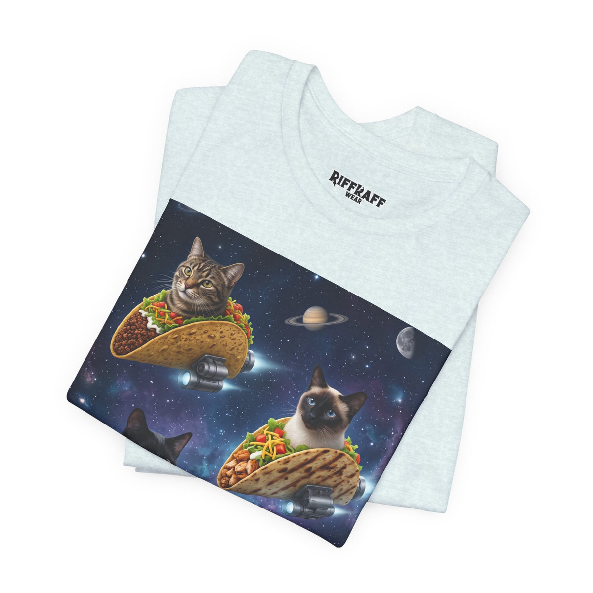 Cat Taco Space Tee  Funny Cosmic Cats in Tacos T-Shirt