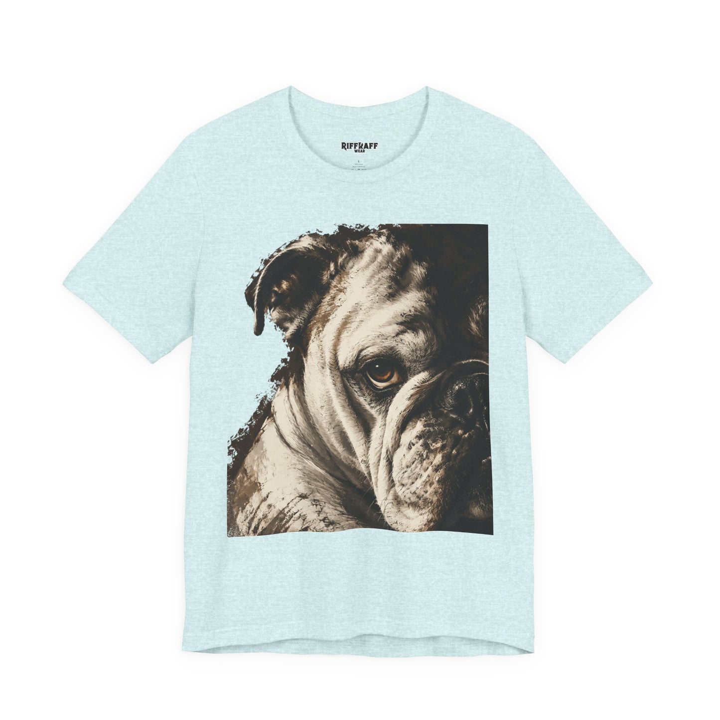Bulldog Portrait T-Shirt Vintage Sepia Dog Graphic Tee