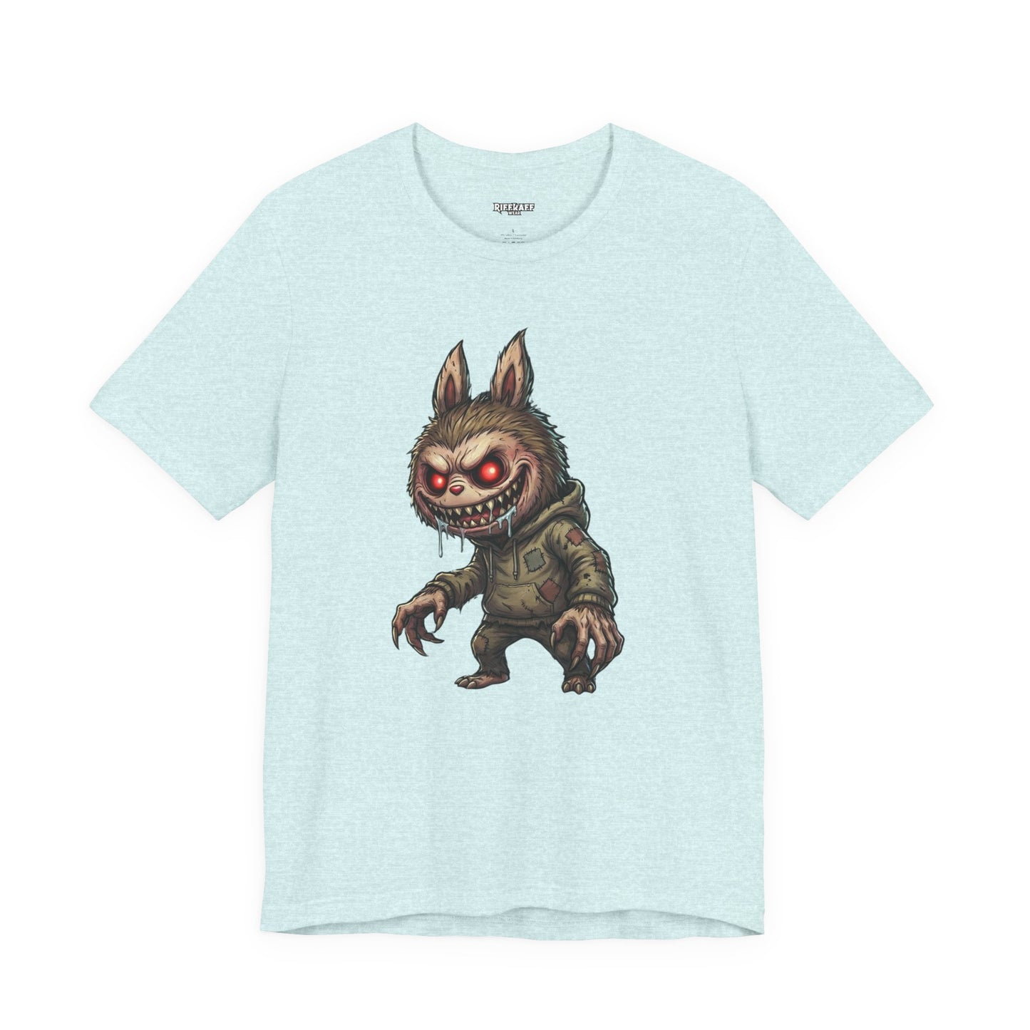Graphic Tee — Creepy Bunny Monster Front with "F*** You and Your Lab***" Bold Back
