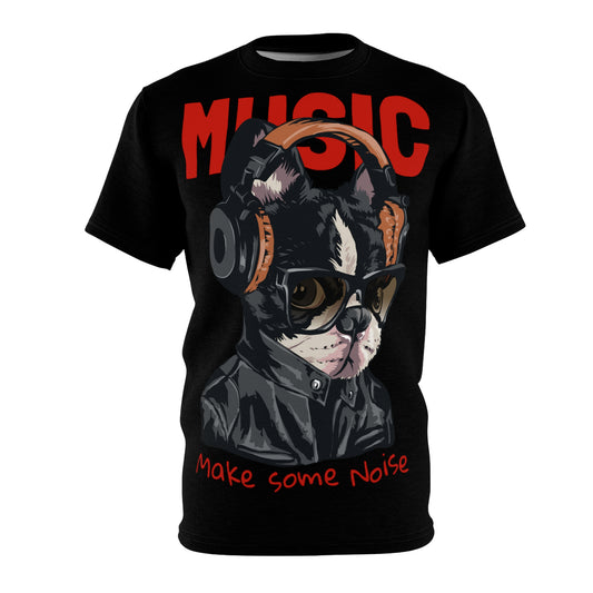 PetNique - Cool Music Dog Unisex Tee - Make Some Noise Graphic Shirt - Riff Raff Wear