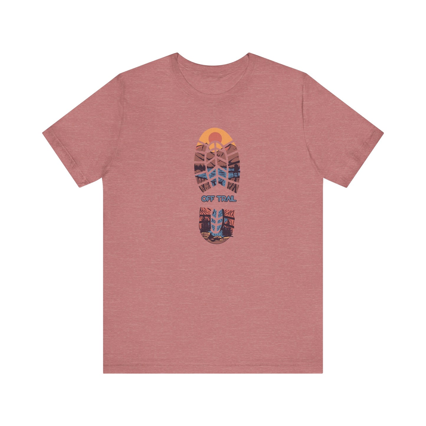 Off Trail Boot Print Unisex Jersey Short Sleeve Tee