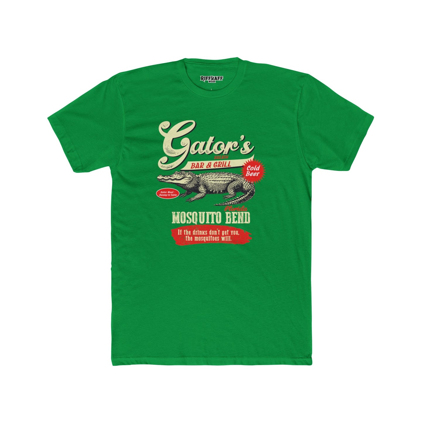 Gator's Bar & Grill Humor Tee - Unisex Cotton Crew Shirt - Riff Raff Wear