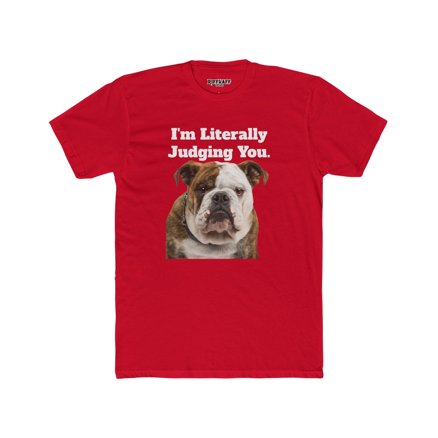 Funny Dog Judging You Unisex Cotton Crew Tee - Riff Raff Wear