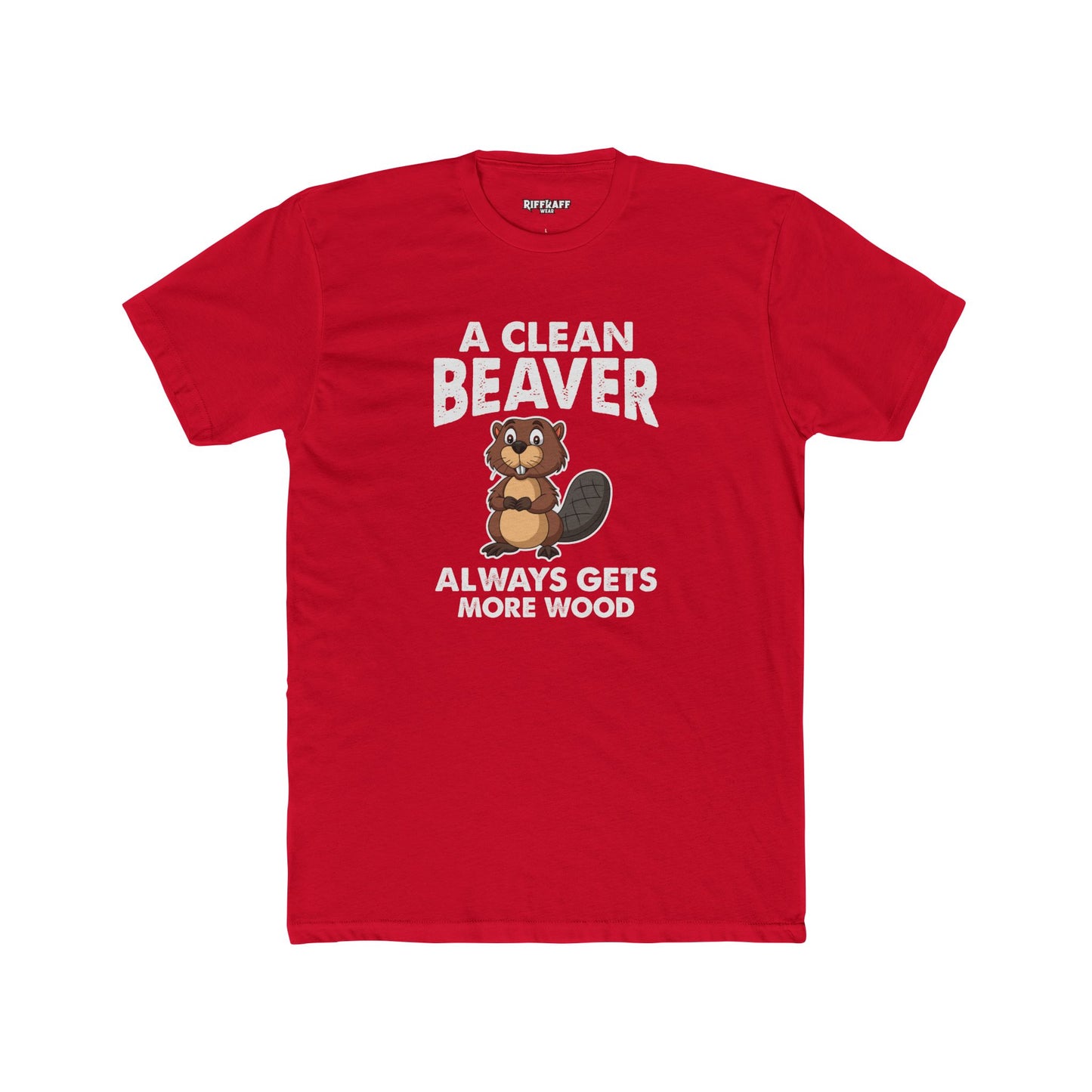 A Clean Beaver Graphic Tee - Fun and Quirky Cotton Crew for Nature Lovers - Riff Raff Wear