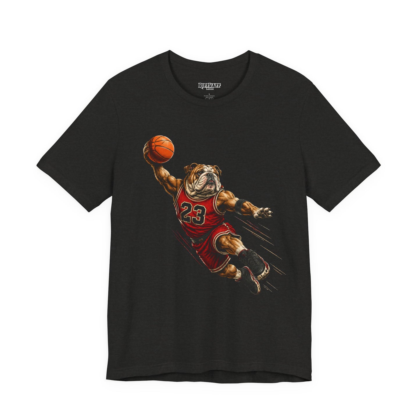 Bulldog Dunk Basketball T‑Shirt, Retro #23 Slam Dunk Graphic Tee