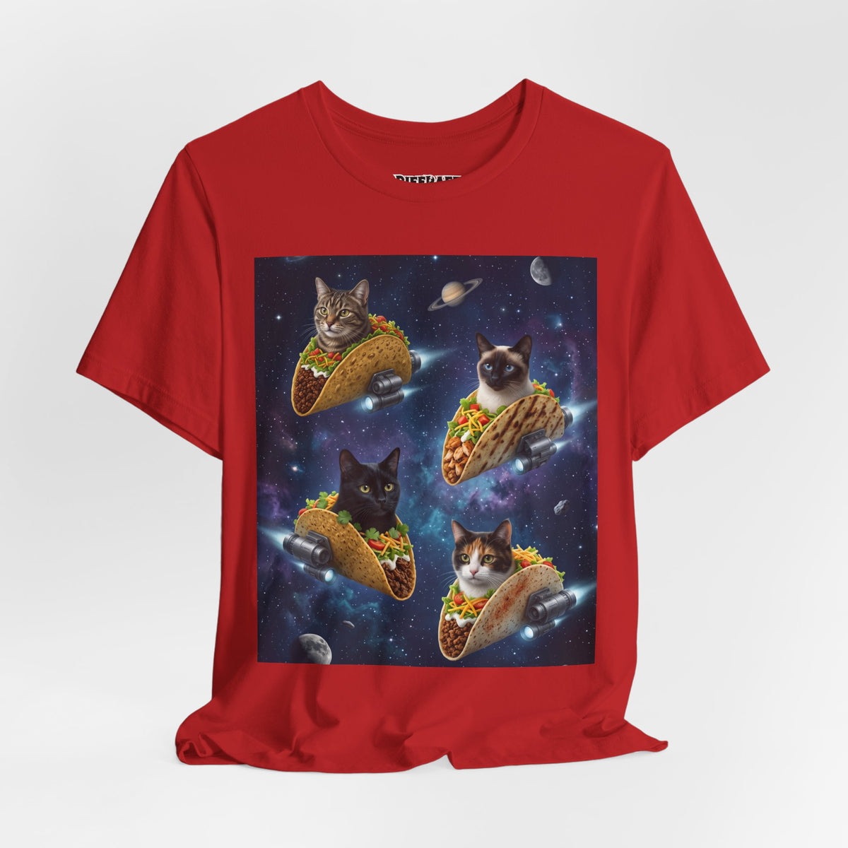 Cat Taco Space Tee  Funny Cosmic Cats in Tacos T-Shirt