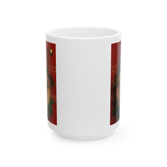 Festive Ceramic Mug - Perfect for Holiday Cheer, Gift for Coffee Lovers, Christmas Mug, Tea Lovers, Seasonal Drinkware - Riff Raff Wear