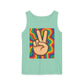 Unisex Peace Sign Tank Top - Vibrant Garment-Dyed Casual Wear - Riff Raff Wear