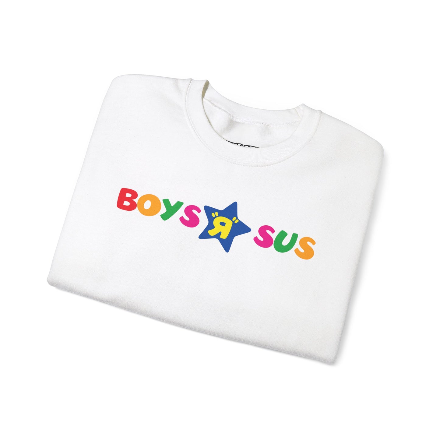Parody Logo Series - Boys R Sus Unisex Heavy Blend Crewneck Sweatshirt - Fun and Comfortable - Riff Raff Wear