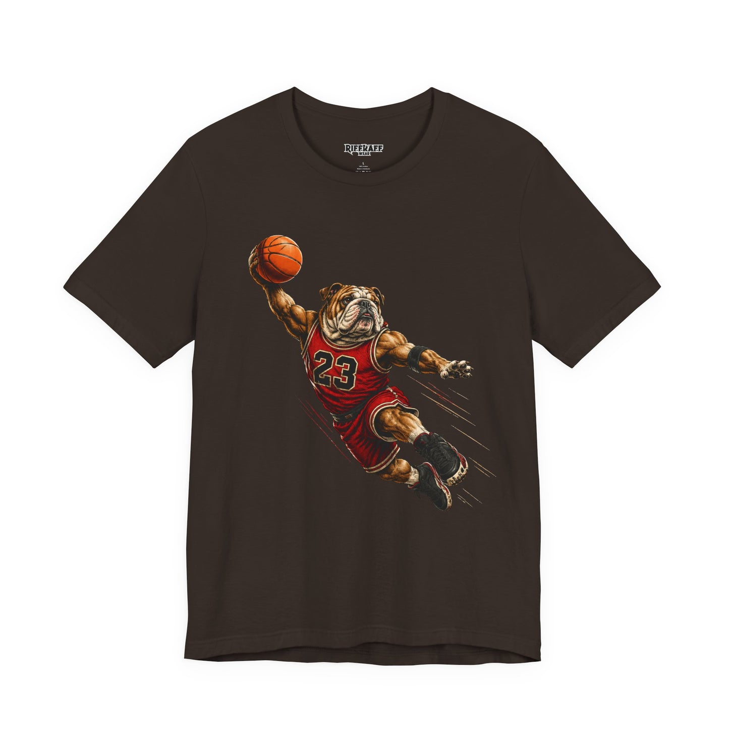 Bulldog Dunk Basketball T‑Shirt, Retro #23 Slam Dunk Graphic Tee
