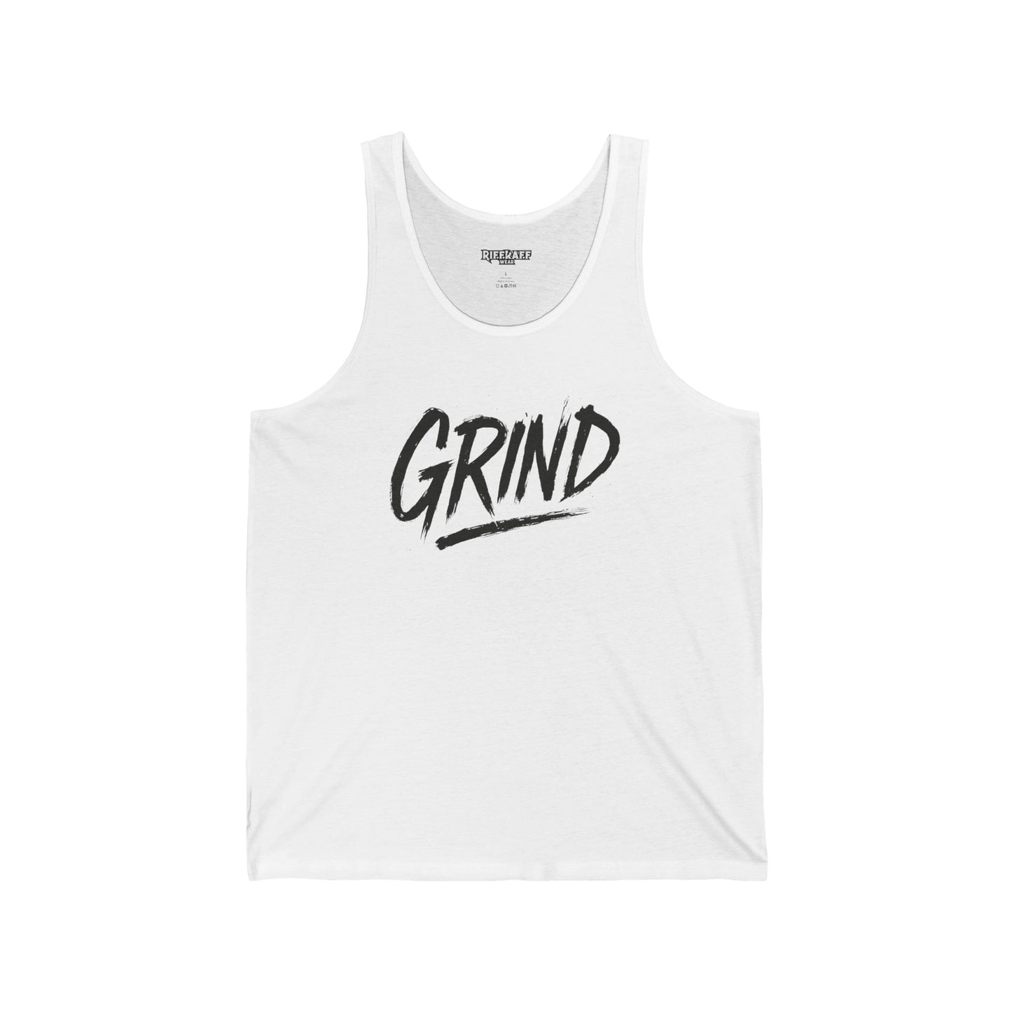 Motivational 'GRIND' Unisex Jersey Tank - Comfort Fit Workout Apparel - Riff Raff Wear
