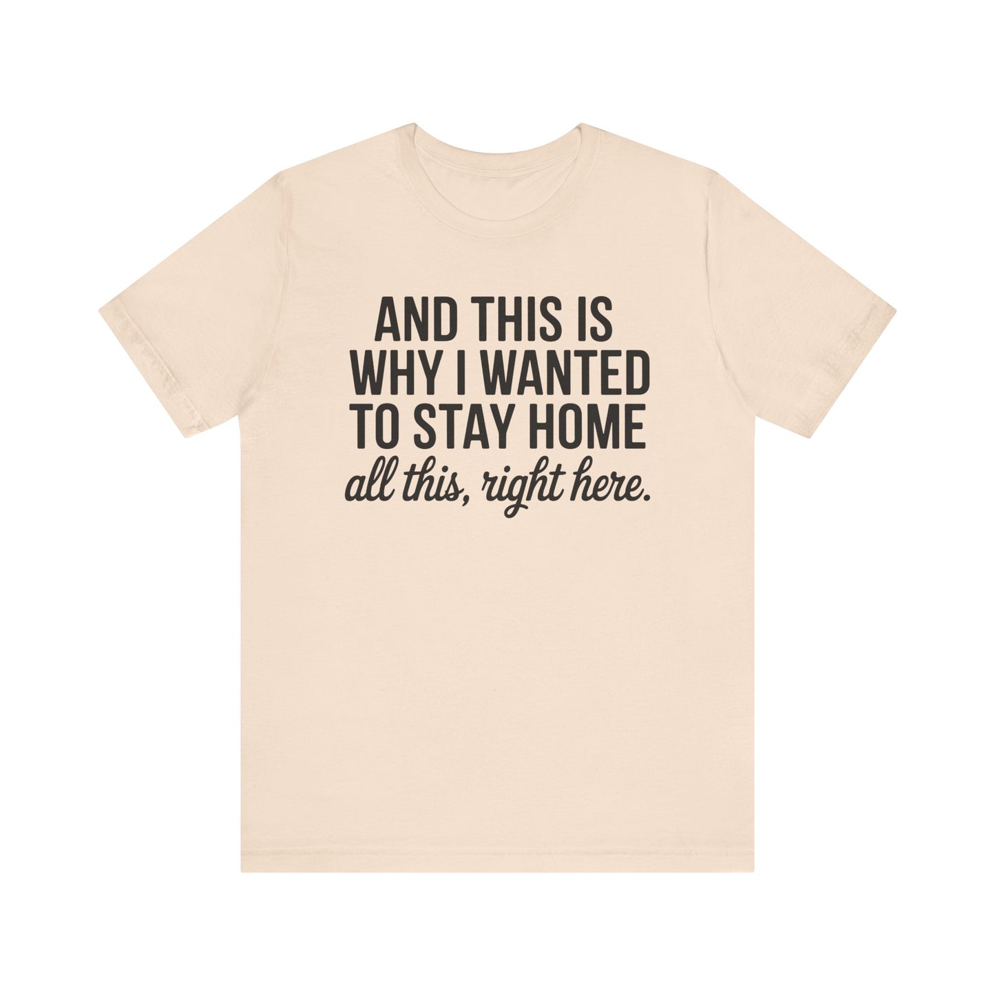 Stay Home Unisex Tee, Relaxed Fit Short Sleeve, Gift for Homebodies, Cozy Casual Shirt, Perfect for Introverts - Riff Raff Wear