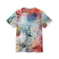 Colorful Abstract Unisex Cut & Sew Tee - Unique Artistic Design for Casual Wear - Riff Raff Wear
