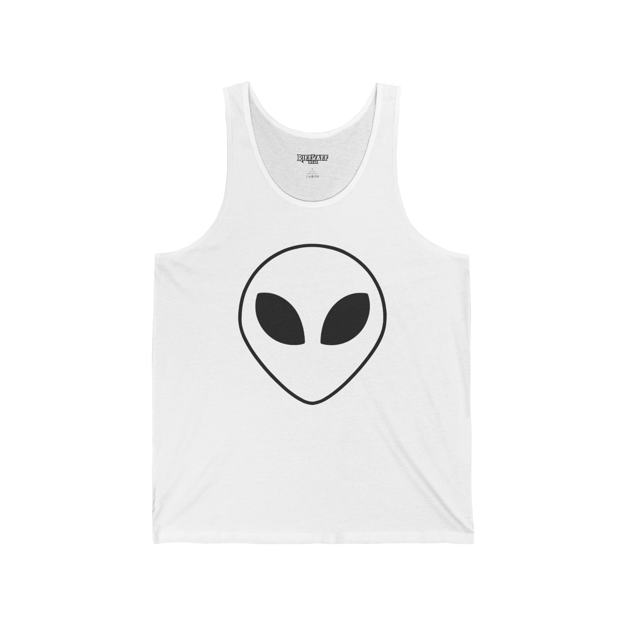 Unisex Jersey Tank with Om Symbol - Spiritual & Relaxed Vibe - Riff Raff Wear