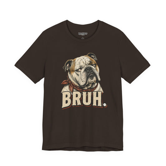 Bruh Bulldog T-Shirt Vintage English Bulldog Graphic Tee