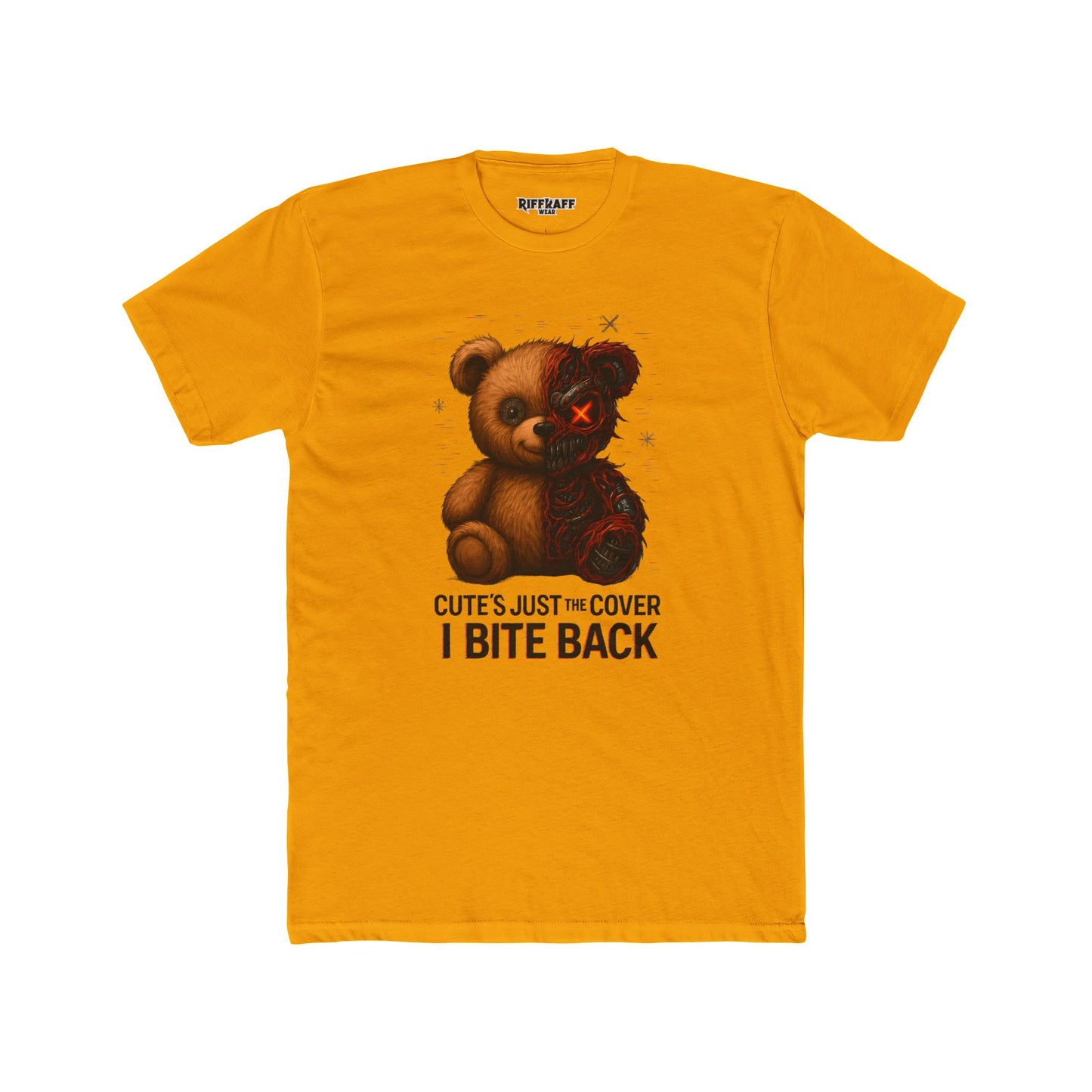 Funny Unisex Cotton Crew Tee - Cute But Dangerous "I Bite Back" Shirt - Riff Raff Wear