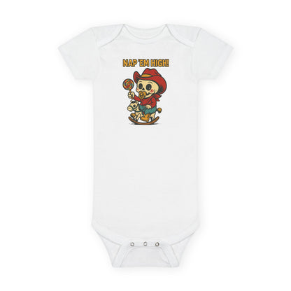 Cute Baby Onesie with Nap 'Em High Design, Infant Bodysuit, Funny Baby Clothes, Unisex Baby Outfit, Gift for New Parents