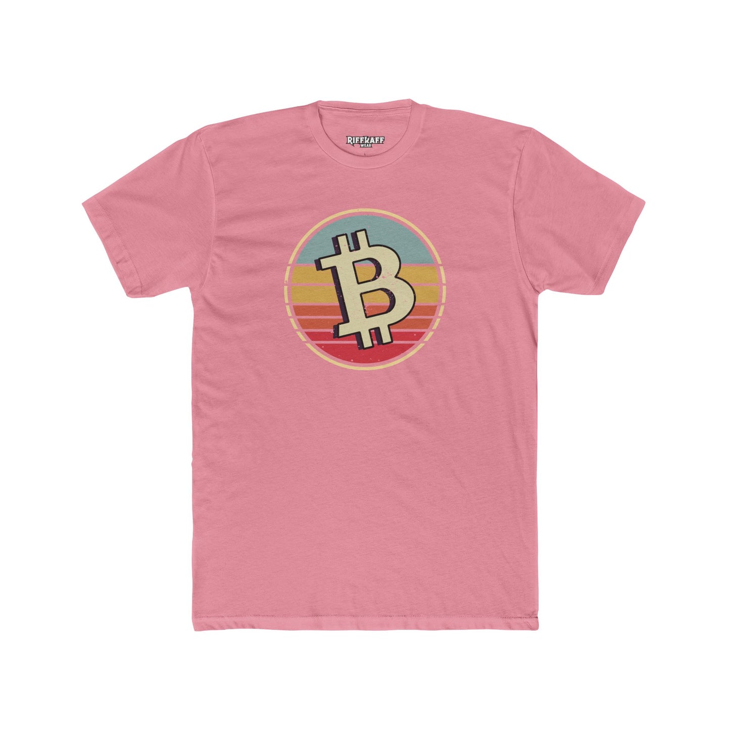 Retro Bitcoin Unisex Cotton Crew Tee - Casual Cryptocurrency Bitcoin Shirt - Riff Raff Wear