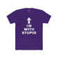 Funny Unisex Cotton Crew Tee - 'I'M WITH STUPID' Graphic Tee - Riff Raff Wear