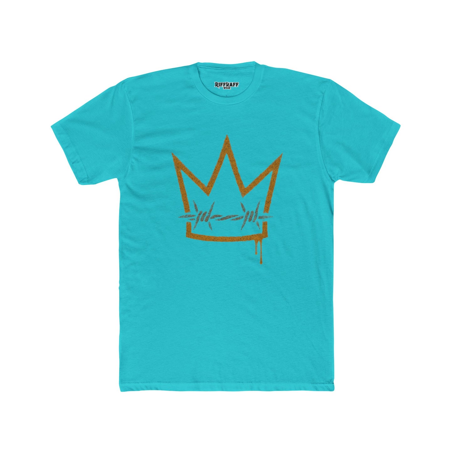 Crown Barbed Wire Unisex Cotton Crew Tee Casual Streetwear  - Riff Raff Wear