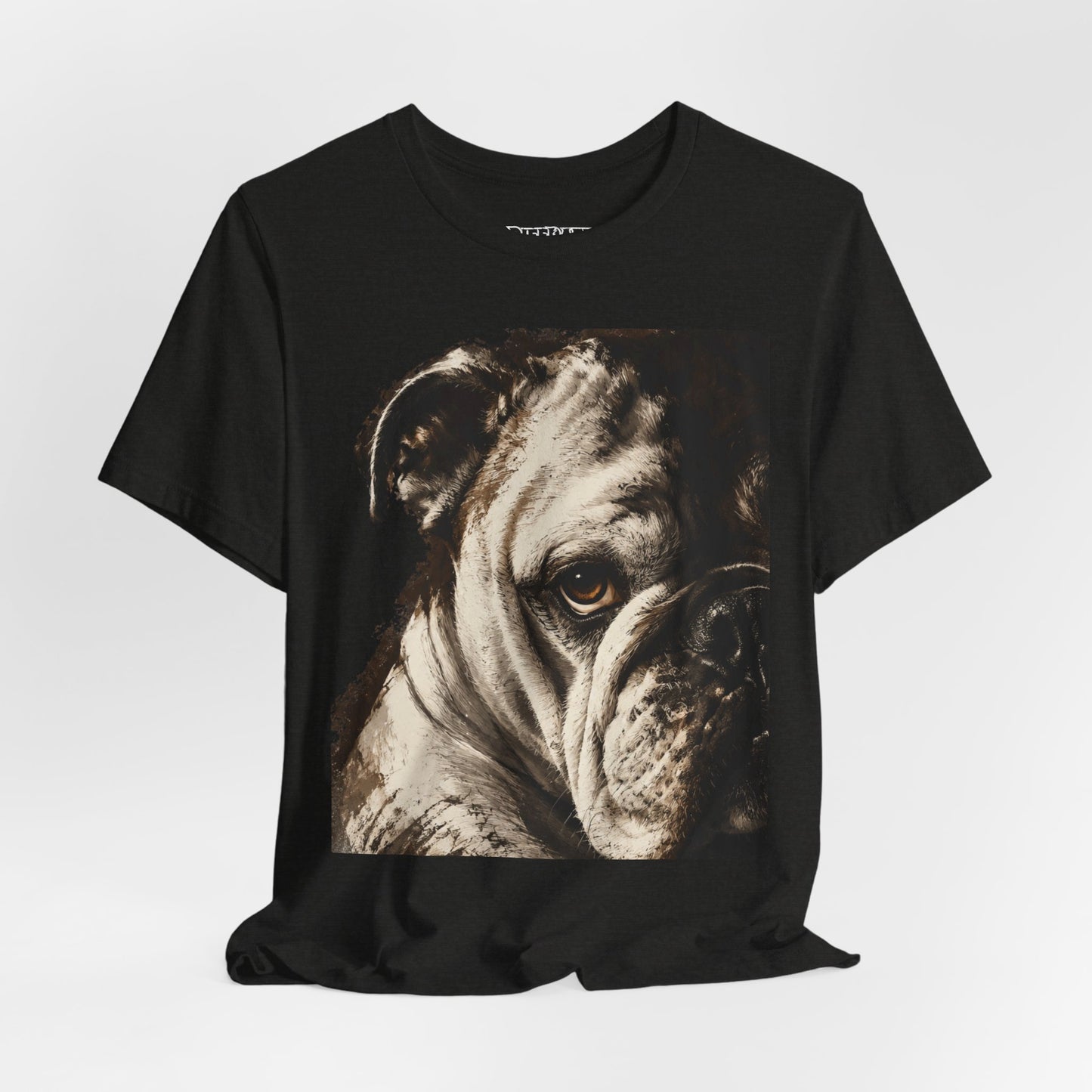 Bulldog Portrait T-Shirt Vintage Sepia Dog Graphic Tee