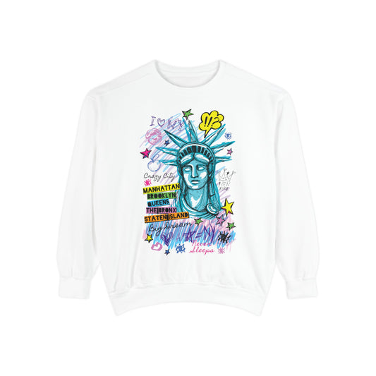 Statue of Liberty Graphic Unisex Sweatshirt - NYC Urban Style - Riff Raff Wear