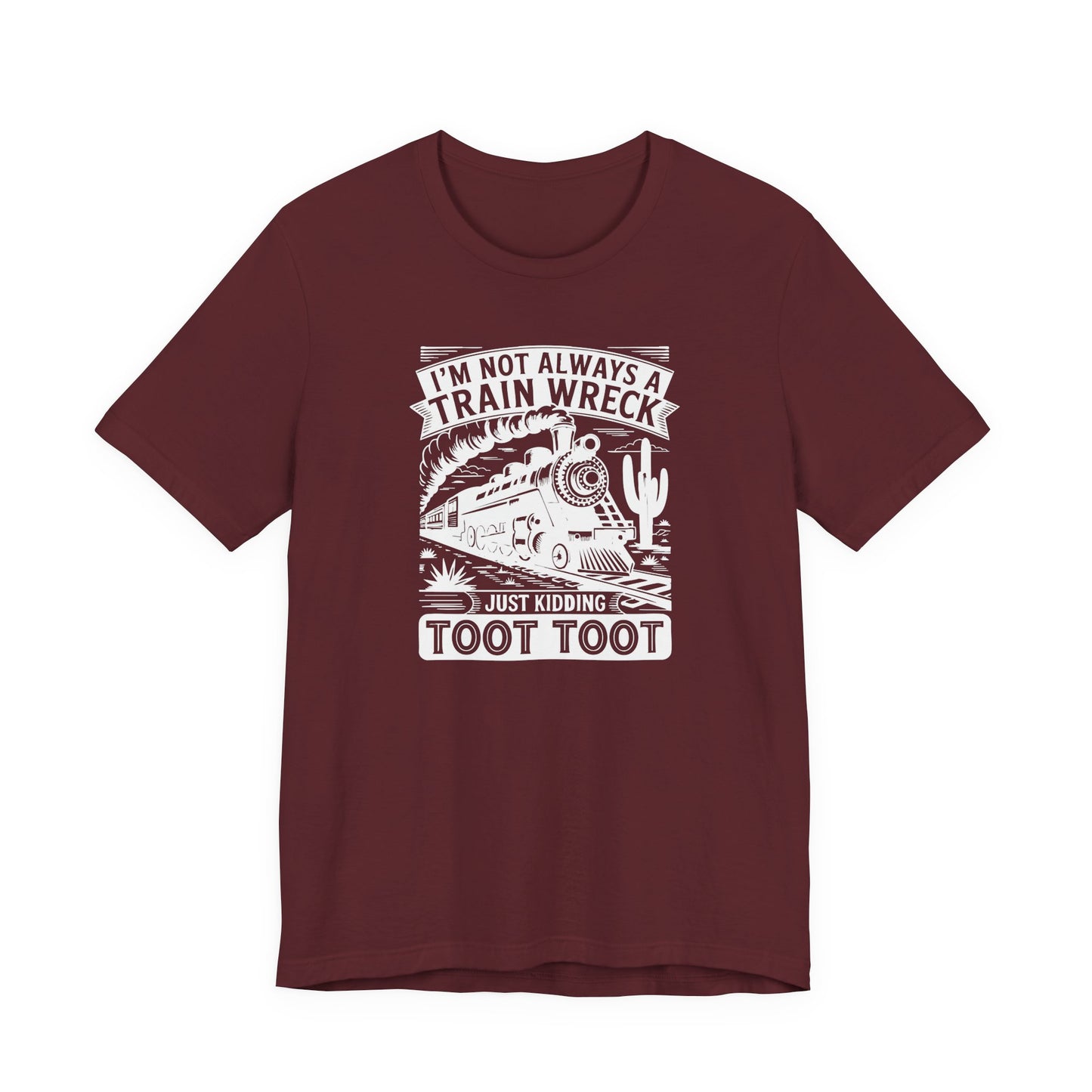 Funny Train Wreck Unisex Tee, Humorous Gift, Casual Wear, Graphic Tee, Birthday Gift, Train Lover Shirt - Riff Raff Wear