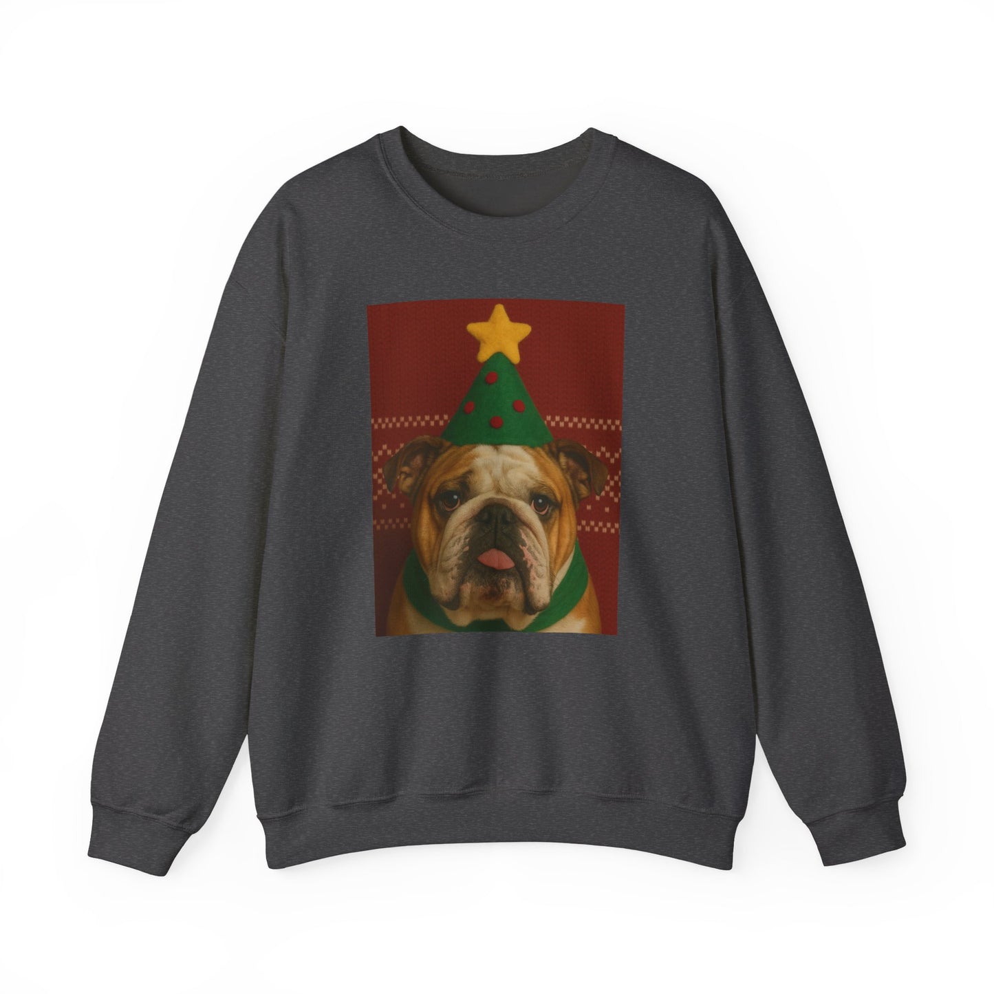 Bulldog Christmas Sweatshirt | Festive Dog Apparel, Holiday Gift, Ugly Sweater Party, Cozy Winter Wear, Pet Lover Gift - Riff Raff Wear