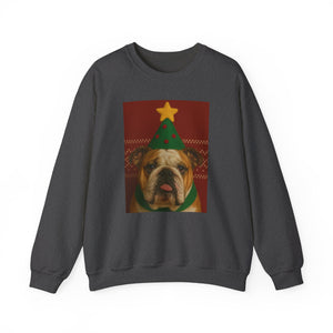 Bulldog Christmas Sweatshirt | Festive Dog Apparel, Holiday Gift, Ugly Sweater Party, Cozy Winter Wear, Pet Lover Gift - Riff Raff Wear